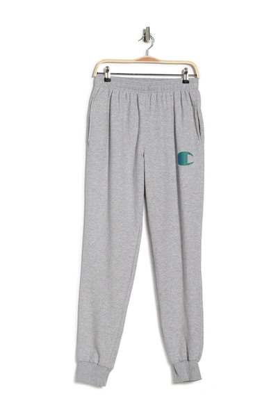 Shop Champion Powerblend Graphic Joggers In Oxford Gray