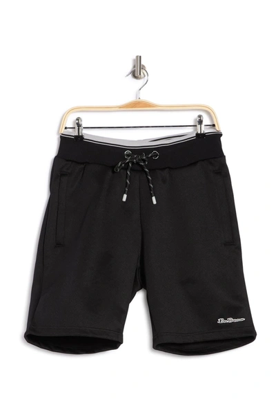 Shop Ben Sherman Mod Stripe Drawstring Track Shorts In Black