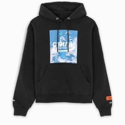 Shop Heron Preston Black/blue Halo Sweatshirt