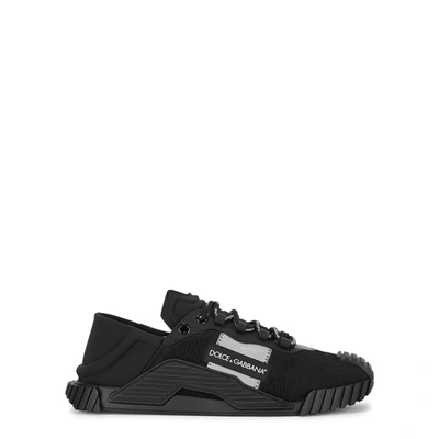 Shop Dolce & Gabbana Ns1 Black Panelled Mesh Sneakers