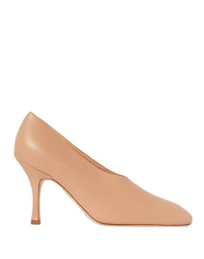 Shop A.w.a.k.e. A. W.a. K.e. Mode Woman Pumps Blush Size 8 Soft Leather In Pink