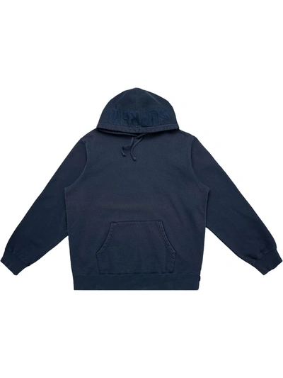 Shop Supreme Overdyed Hoodie In Blue