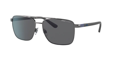 Shop Polo Ralph Lauren Man Sunglass Ph3137 In Polarized Grey