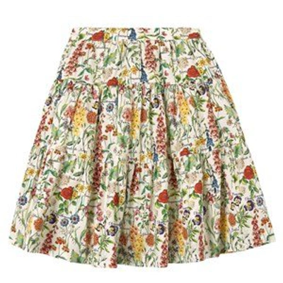 Shop The Middle Daughter Great Lengths Cotton Poplin Skirt Botanical In Green