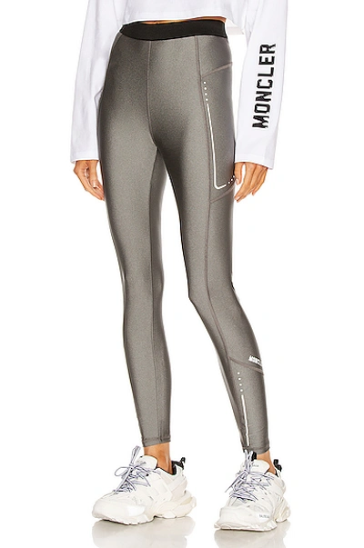 Shop Moncler Legging In Silver