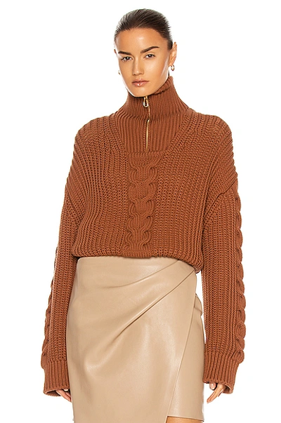 Shop Nanushka Eria Sweater In Brown