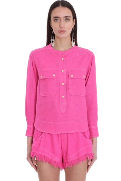 Shop Isabel Marant Tecoyo Blouse In Fuxia Polyester