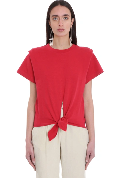 Shop Isabel Marant Zelito T-shirt In Red Cotton