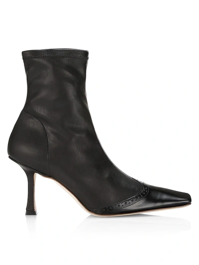 Shop A.w.a.k.e. Bernice Lasercut Square-toe Boots In Black