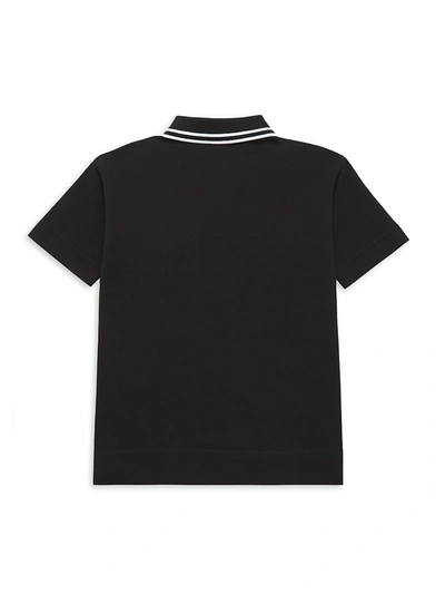 Shop Burberry Little Boy's & Boy's Matthew Vintage Check Polo Shirt In Black