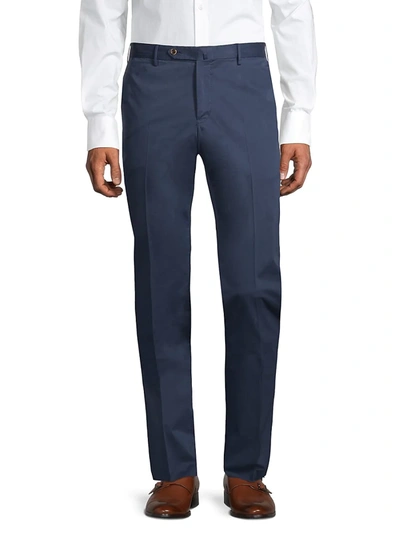 Shop Pt01 Slim-fit Stretch Flat-front Trousers In Indigo
