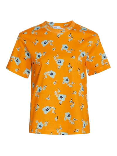 Shop Tanya Taylor Women's Sarah Floral T-shirt In Marigold