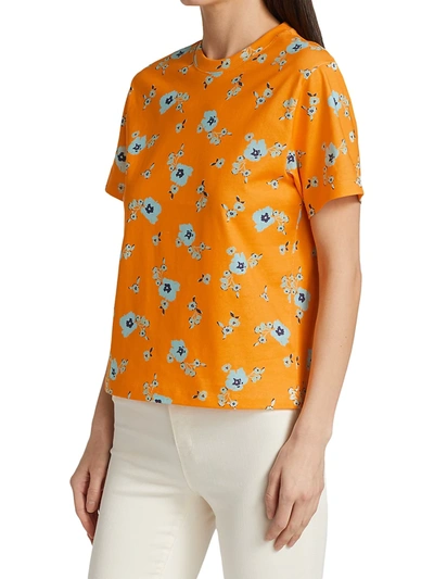Shop Tanya Taylor Women's Sarah Floral T-shirt In Marigold