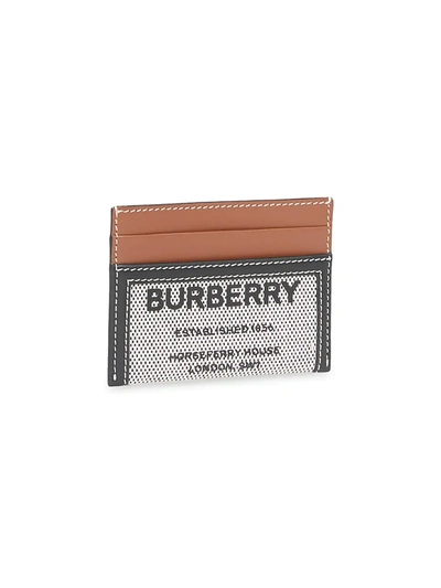 Burberry Sandon Horseferry-print Canvas & Leather Card Case In
