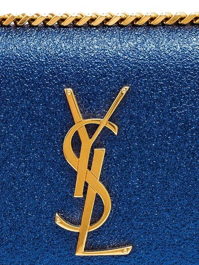 Shop Saint Laurent Glitter Monogram Chain Bag