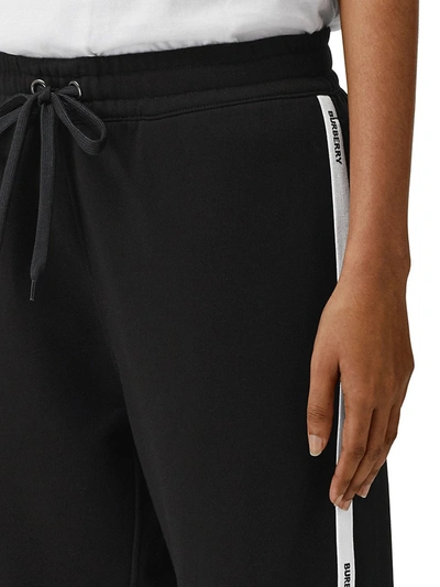 Shop Burberry Esmee Logo Tape Sweatpants In Black