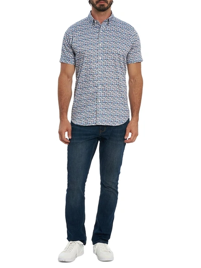 Shop Robert Graham Medlocke Tailored-fit Printed Sport Shirt In Blue