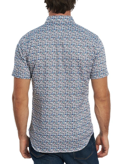Shop Robert Graham Medlocke Tailored-fit Printed Sport Shirt In Blue