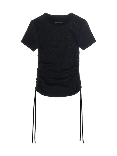Shop Helmut Lang Drawstring Short-sleeve T-shirt In Black