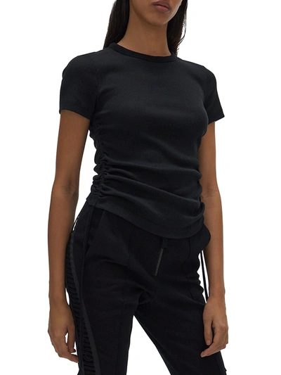 Shop Helmut Lang Drawstring Short-sleeve T-shirt In Black