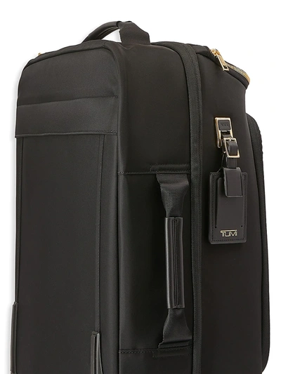 Shop Tumi Men's Voyageur Leger Leather-trim Suitcase In Black