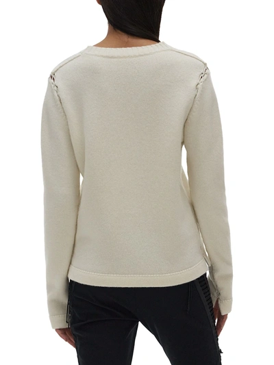 Shop Helmut Lang Aviator Crewneck Sweater In Ivory