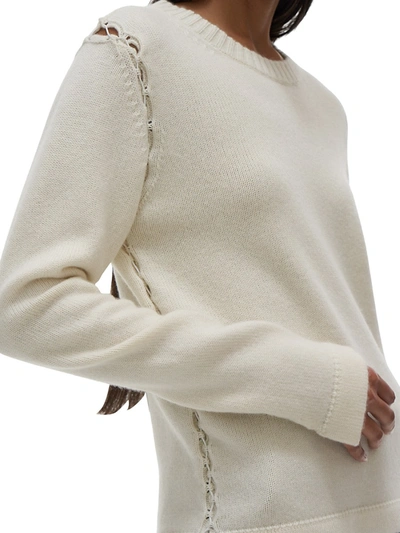 Shop Helmut Lang Aviator Crewneck Sweater In Ivory