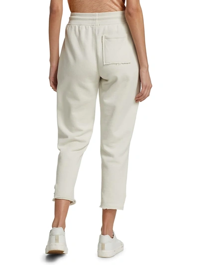 Shop Atm Anthony Thomas Melillo French Terry Pull On Cropped Pants In Gesso