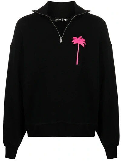 Shop Palm Angels Palm Tree-print Sweatshirt In Black