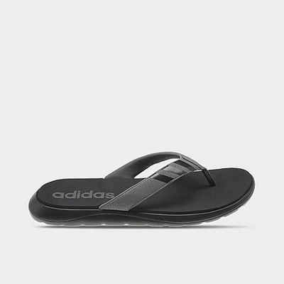 Shop Adidas Originals Adidas Men's Comfort Flip-flop Thong Sandals In Black/grey/grey