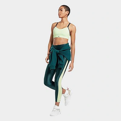 Shop Reebok Women's Shiny High-rise Training Tights In Forest Green