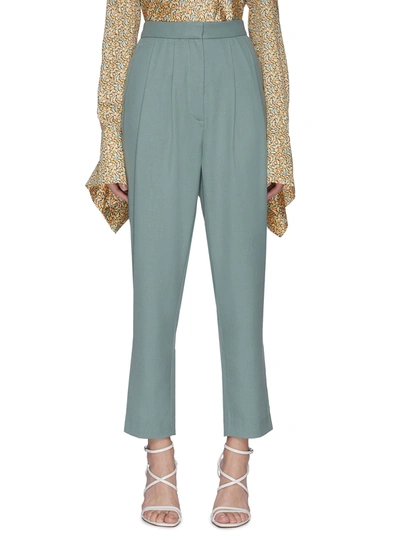 Shop Acler 'nordek' Front Pleat Pants In Green