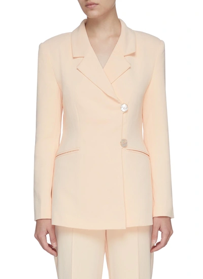Shop C/meo Collective 'assent' Single Breast Pad Shoulder Blazer In Neutral