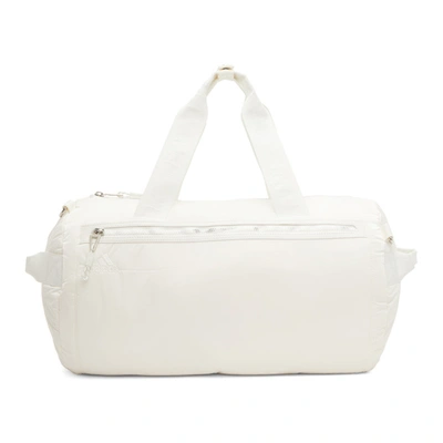 Shop Adidas X Ivy Park White Padded Duffle Bag In Core White