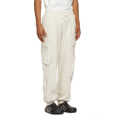 Shop Adidas X Ivy Park Off-white Lounge Cargo Pants In Cream Melange