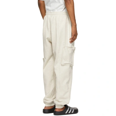 Shop Adidas X Ivy Park Off-white Lounge Cargo Pants In Cream Melange