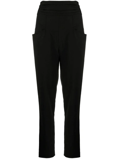 Shop Isabel Marant High-waist Trousers In Black