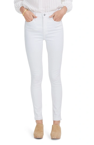 Shop Madewell 10-inch High Waist Skinny Jeans In Pure White