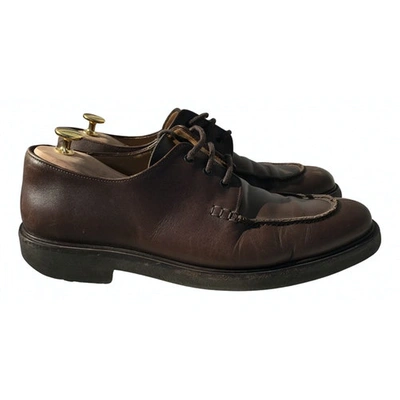 Pre-owned Apc Leather Lace Ups In Brown