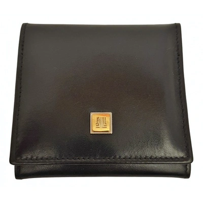 Pre-owned Lanvin Leather Purse In Black