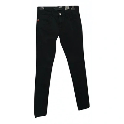 Pre-owned Moschino Love Black Cotton Trousers