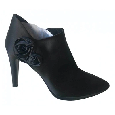 Pre-owned Fratelli Rossetti Cloth Ankle Boots In Black