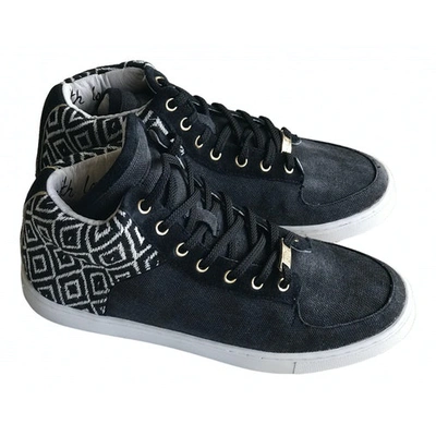 Pre-owned Kim & Zozi Cloth Trainers In Black