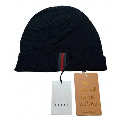 Pre-owned Gucci Black Wool Hat