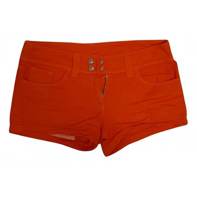 Pre-owned Dolce & Gabbana Orange Cotton - Elasthane Shorts