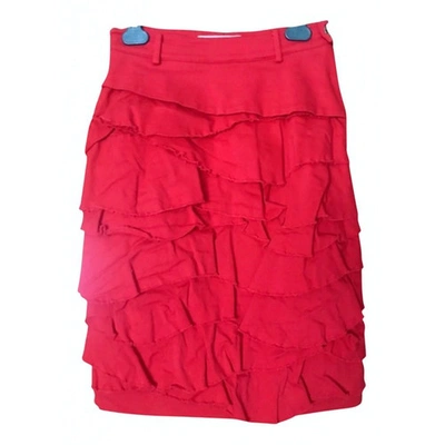 Pre-owned Preen Mid-length Skirt In Red