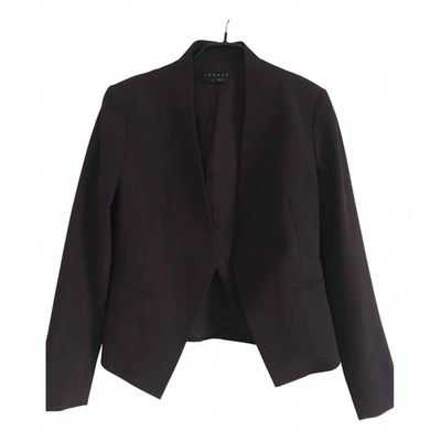 Pre-owned Theory Wool Suit Jacket In Purple