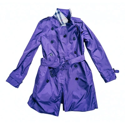 Pre-owned Burberry Purple Trench Coat