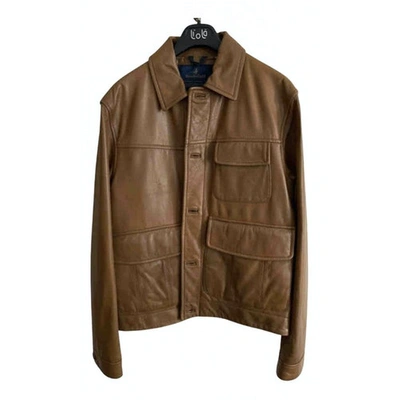 Pre-owned Brooksfield Leather Jacket In Camel