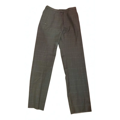 Pre-owned Neil Barrett Brown Wool Trousers